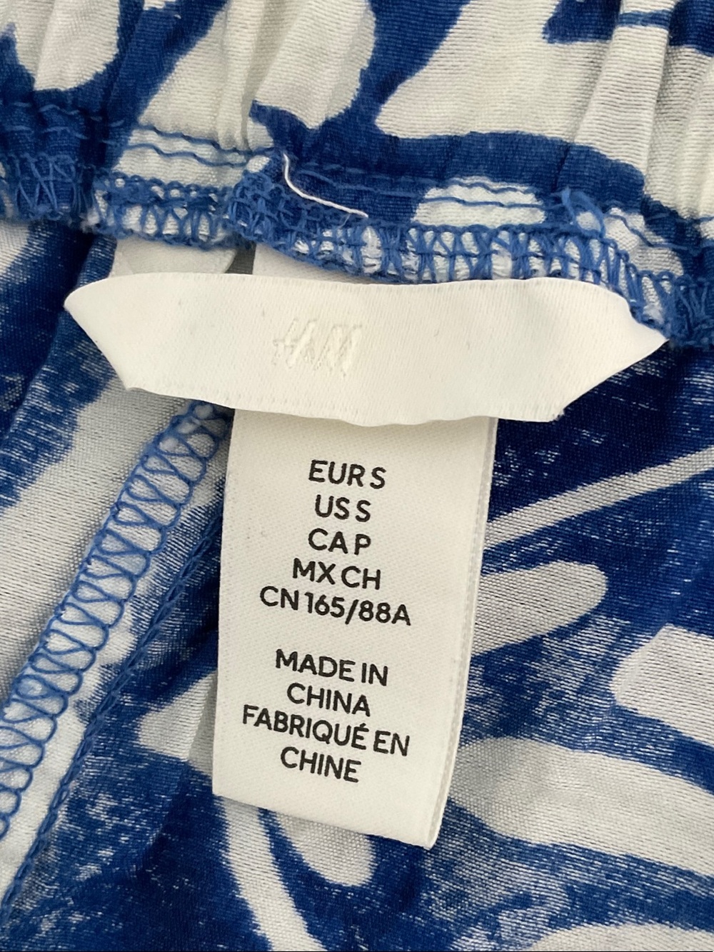 H&M Blue and White Printed Tiered Maxi Dress - Picture 4 of 5